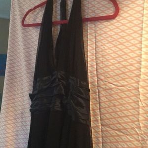 Black backless cocktail dress